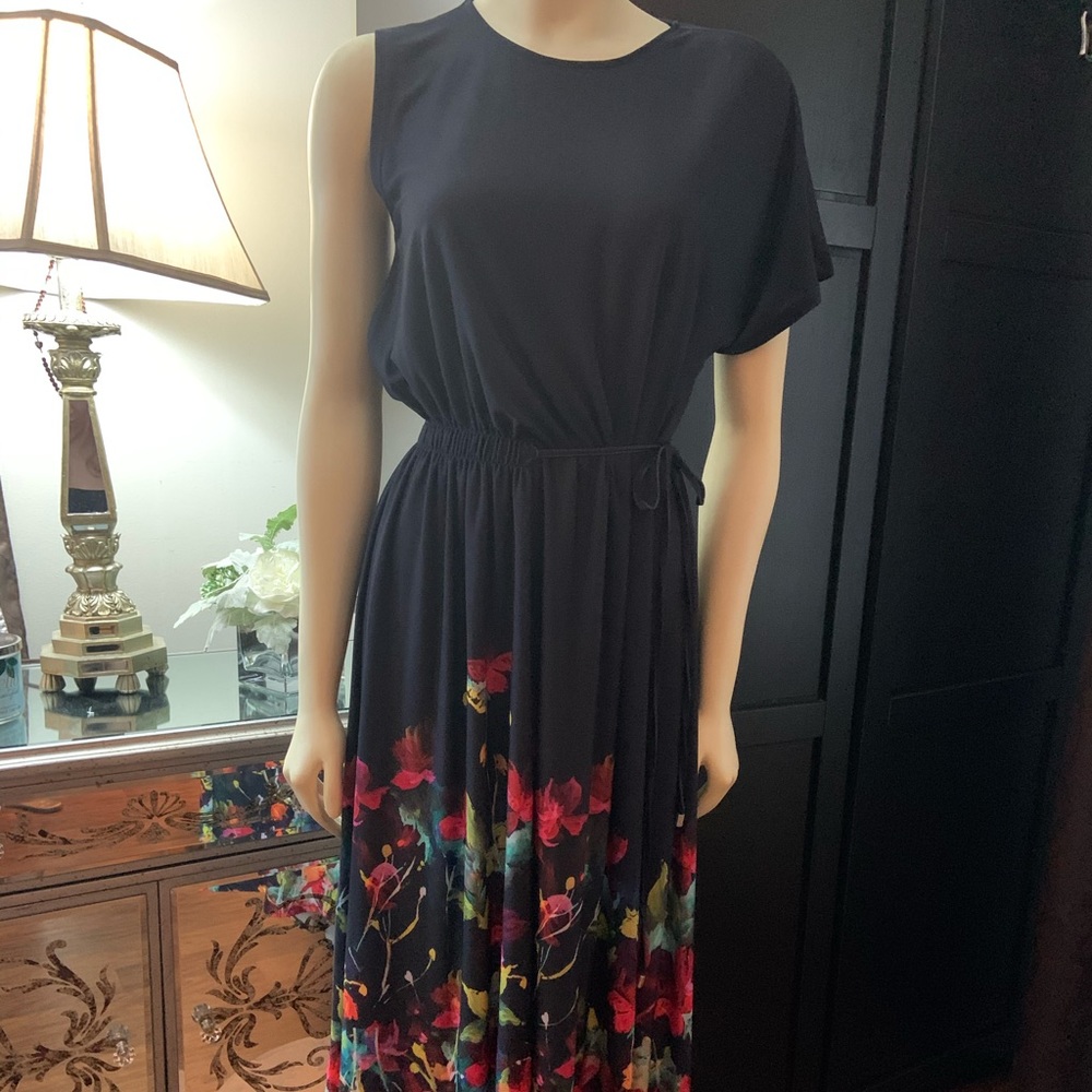 DKNY side tie one shoulder dress size S